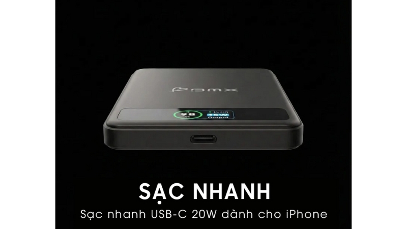 Pin sạc dự phòng thể rắn BMX SolidSafe 5.000 mAh Qi2 Magsafe-B939-05-OR-6
