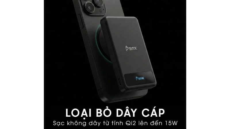 Pin sạc dự phòng thể rắn BMX SolidSafe 5.000 mAh Qi2 Magsafe-B939-05-OR-5