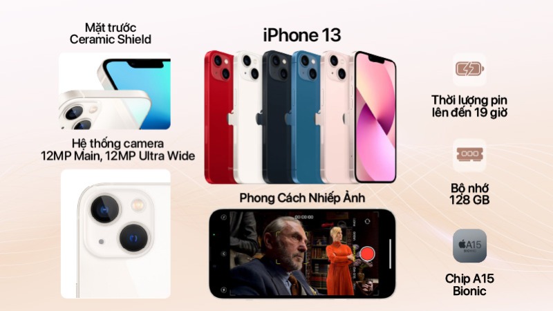 iPhone 13 128GB - Chính Hãng VN A-MLPG3VN A-2