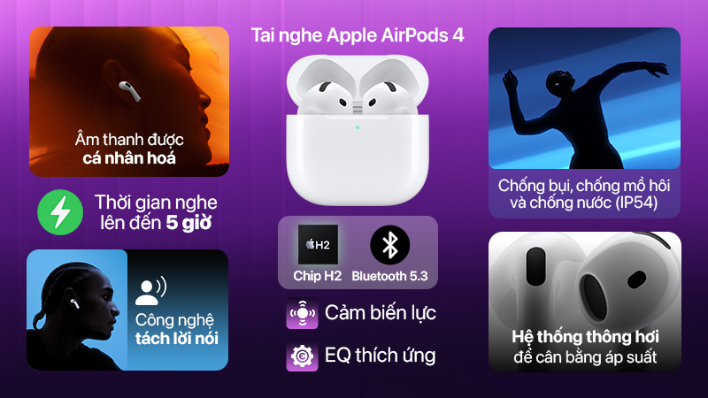 Tai nghe Apple AirPods 4-MXP63ZP A-2