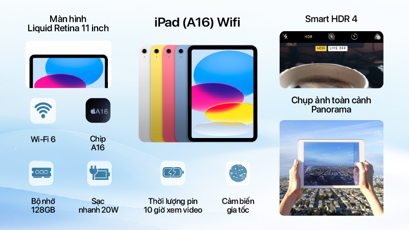 iPad (A16) Wifi 128GB - Chính hãng VN-MD4E4ZA A-2