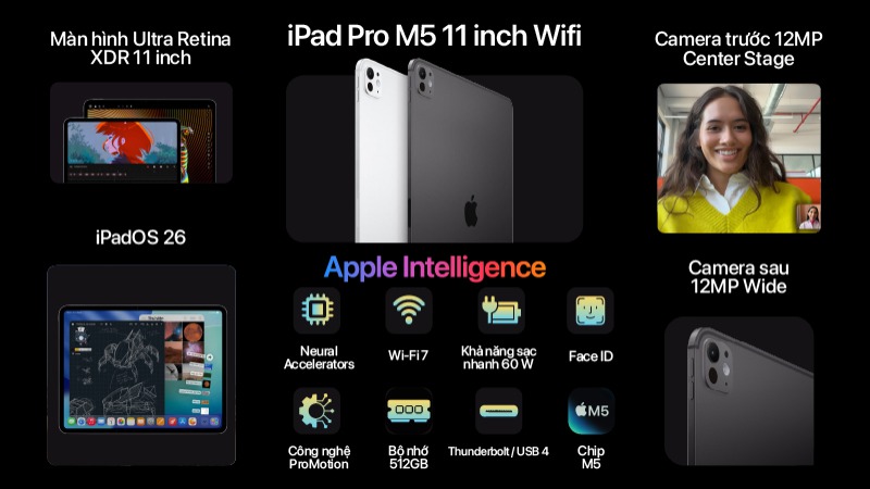 iPad Pro M5 11 inch Wifi 512GB-MDWM4ZA A-2