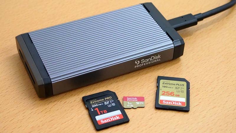 Đầu đọc thẻ nhớ SanDisk PRO-READER SD microSD Expresss Type-C 3.2 (SDDR-A451-GNPNN)-SDDR-A451-GNPNN-5