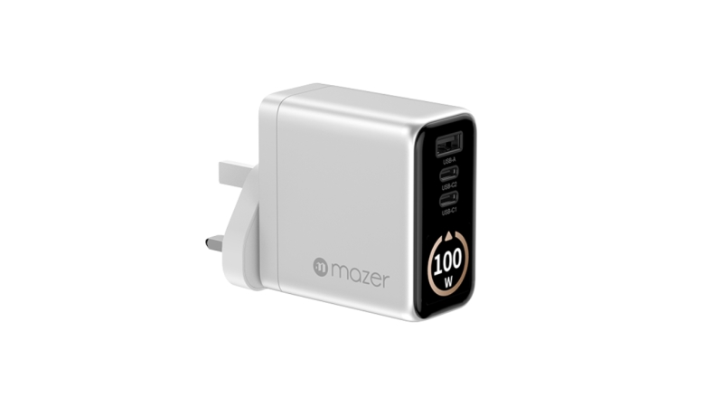 Bộ sạc nhanh Mazer 100W PD kèm cáp Type-C Ai Prestige GaN-M-AI-G100W-V7-BG-8