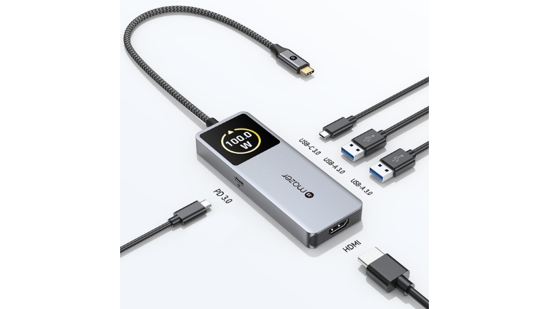 Hub chuyển đổi Type-C Mazer 5 in 1 Ai InfiniteHub Ultra-M-Ai-Hub70-GY-8