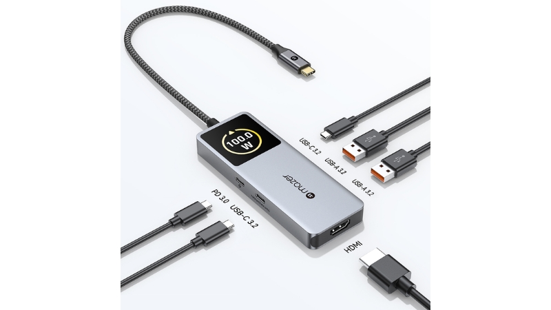 Hub chuyển đổi Type-C Mazer 6 in 1 Ai InfiniteHub Ultra-M-Ai-Hub71-GY-2
