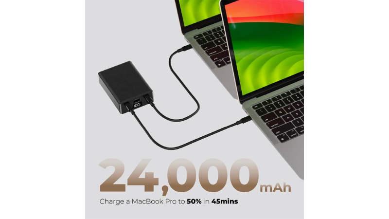 Pin dự phòng sạc nhanh Mazer 24.000mAh PD100W PowerCharge-M-PC100W24V3-BK-9