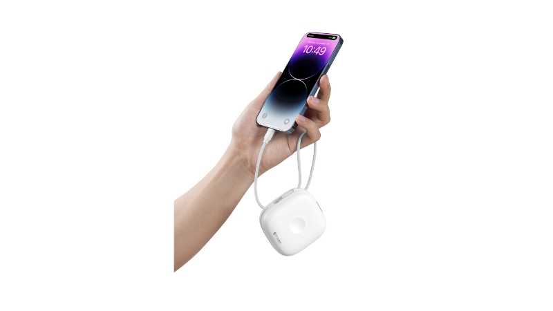 Pin sạc dự phòng Mazer 10.000 mAh 20W Qi2 4in1 MagLink18i tích hợp cáp sạc-M-MAGLINK18I-CR-4