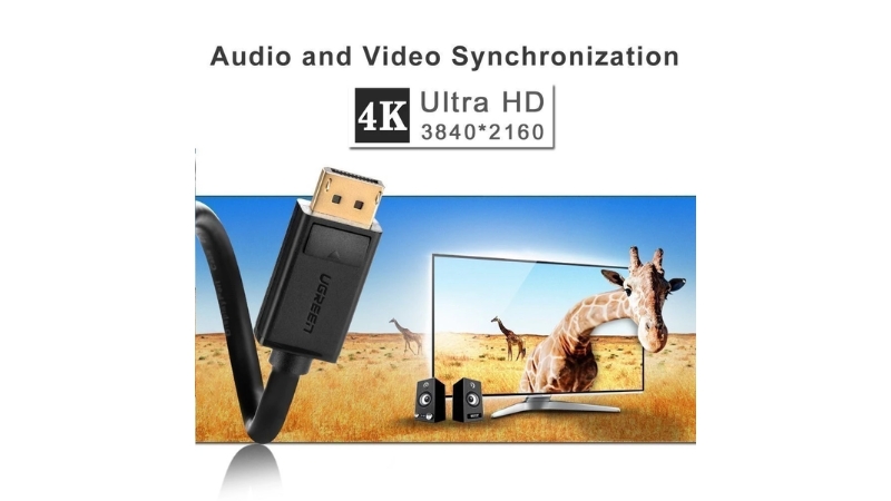 Cáp DP DisplayPort 2 đầu đực Ugreen DP102-DP102-10244-3