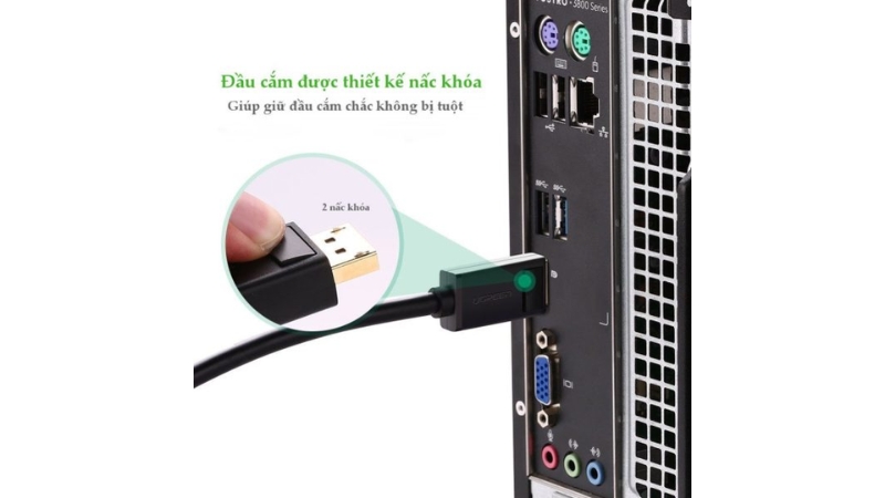 Cáp DP DisplayPort 2 đầu đực Ugreen DP102-DP102-10244-7
