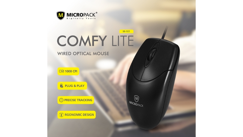 Chuột có dây MicroPack Optical Wired Mouse M-101-M-101 BK-8