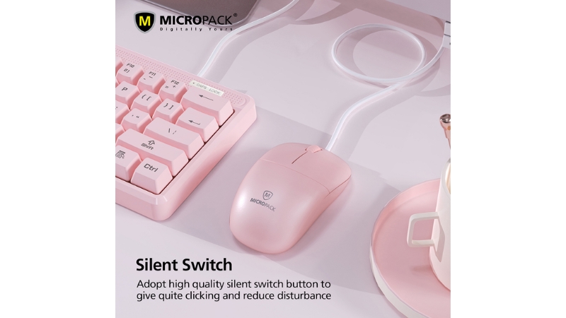 Chuột có dây MicroPack Optical Silent M-105-M-105-BK-9