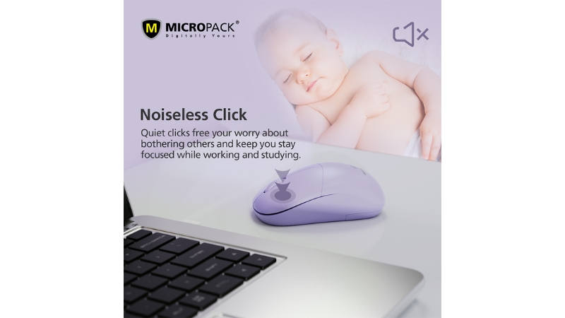 Chuột không dây MicroPack RF2.4G Silent MP-712W-MP-712W-BL-11