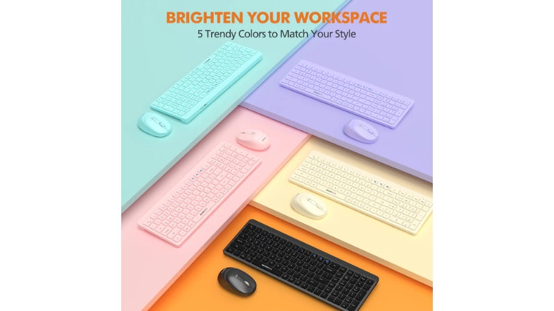 Bộ bàn phím chuột không dây Bluetooth MicroPack Silent Lifestyle KM-268W-KM-268W-EN-GN-7