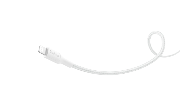 Cáp Type-C to Lightning Belkin 30W 1M bọc dù-CAA022fq1MWH-3