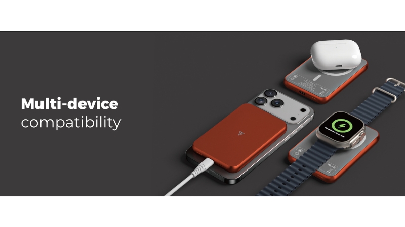 Pin sạc dự phòng Mipow 5.000 mAh 15W 3-in-1 PowerCube Ultra-Slim MX05-MX05-OR-10