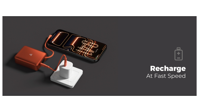 Pin sạc dự phòng Mipow 10.000 mAh 22.5W Aluminum tích hợp cáp sạc-CX10-OR-6