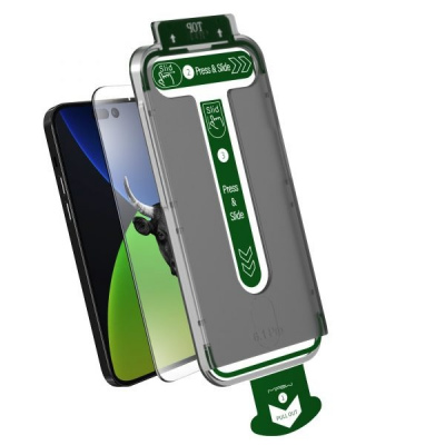 Bộ dán + Tool hỗ trợ dán cường lực iPhone 14 Plus/13 Pro Max Mipow Kingbull Premium Silk HD (2.7D)