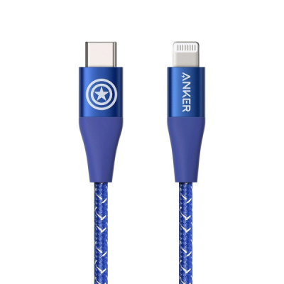 Cáp Type C to Lightning Anker Powerline III 0.9M phiên bản Marvel A9548