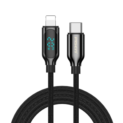 Cáp Type-C to Lightning Pisen đo công suất sạc 1.2m TC19