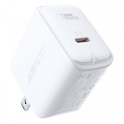 Cốc sạc nhanh ACEFAST 20W Type-C PD3.0 A320W (chân gập)