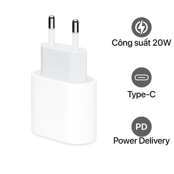 Cốc sạc nhanh Apple 20W Type-C Chính Hãng MHJE3ZA