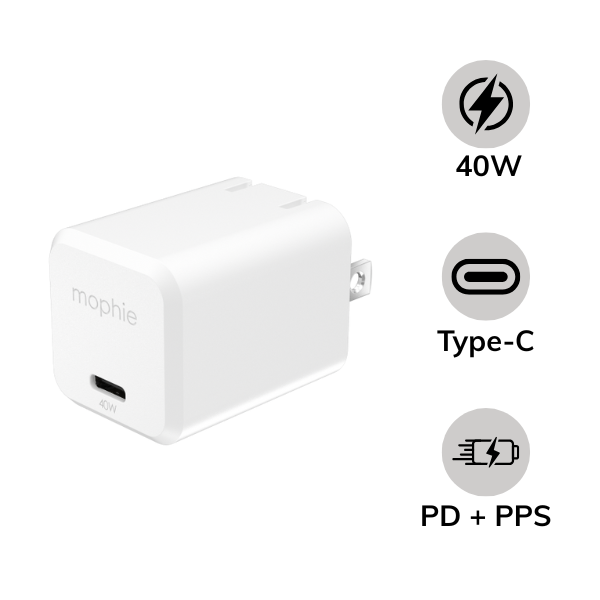 Cốc sạc nhanh Mophie Essentials 40W Type-C PD GaN