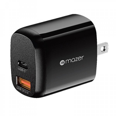 Cốc sạc 2 cổng Mazer 20W SuperMINI US Foldable Wall Charger