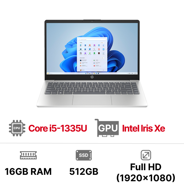 Laptop HP 14-ep0112TU 8C5L1PA i5-1335U|16GB|512GB|OB|14 inch FHD|Win11