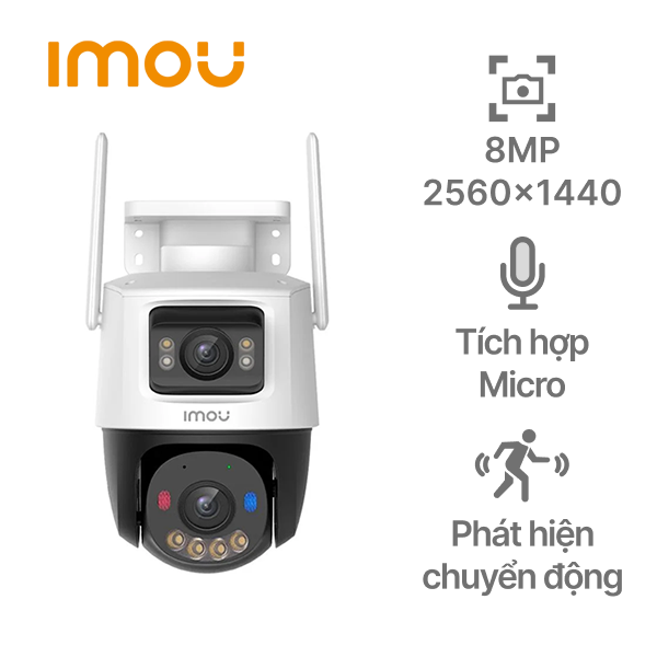 Camera IP ngoài trời 360 độ 8MP IMOU Cruiser Dual 2 Pro IPC-S7XFP-8U0WED