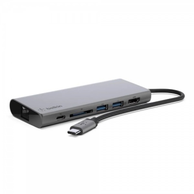 Hub chuyển đổi Belkin 6 in 1 Type-C Multimedia F4U092BTSGY