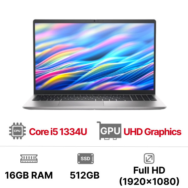 Laptop Dell 15 DC15250 71084746 (i5 1334U 16GB 512GB SSD 15.6 inch FHD 120Hz Win 11 Office Silver)