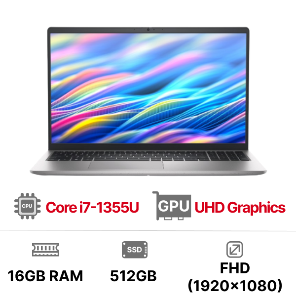 Laptop Dell 15 DC15250 71092480 (i7-1355U Ram 16GB SSD 512GB 15.6 inch Office Microsoft 365 Windows 11 Home 1Y Bạc)