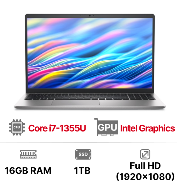 Laptop Dell 15 DC15250 CPH991 (Core i7-1355U | 16GD5 | 1TSSD | 15.6FHD 120Hz | 4C54 | W11SL+OFFICE 2024)