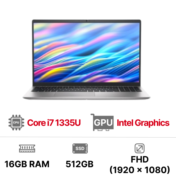 Laptop Dell 15 DC15250 DC5I7748W1 (i7-1355U|16GB|512GB|OB|15.6 inch FHD|Win11+Office)