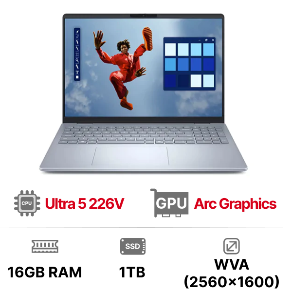 Laptop Dell 16 Plus DB16250 DB6U5387W1 (Ultra 5 226V|16GB|1TB|OB|16 inch 2.5K|Win11+Office)