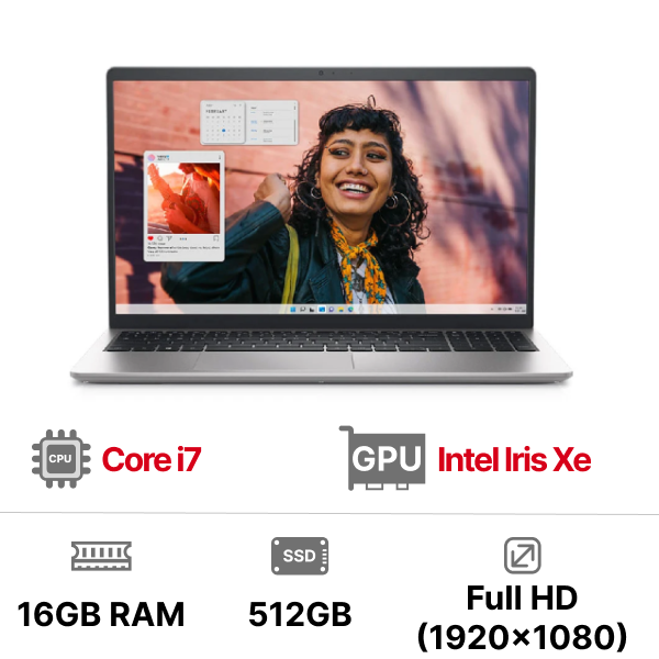 Laptop Dell Inspiron 3530 - N5I7421W1 (i7-1355U Onboard graphics 16GB 512GB Windows 11 + Office + Microsoft)