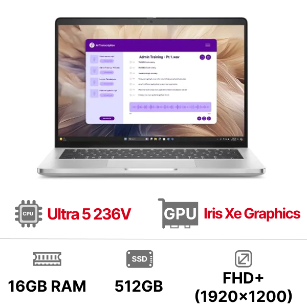 Laptop Dell Pro 13 Plus PB13250 PB13250-236V-16512W (Ultra 5 236V|16GB|512GB|OB|13.3 inch FHD+|Win11)