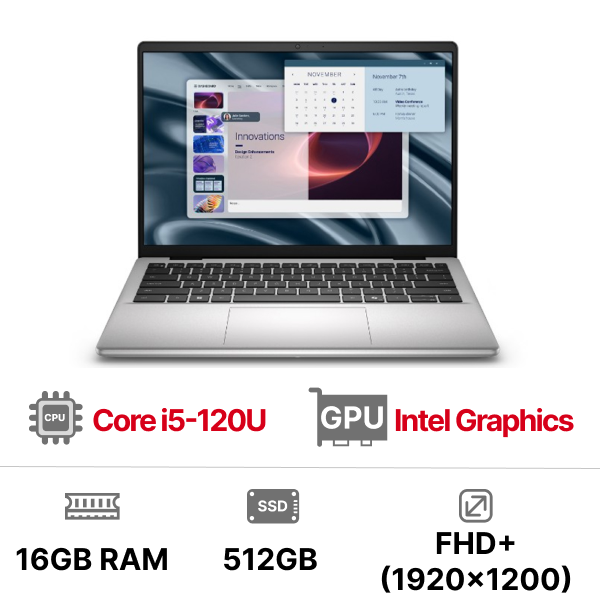 Laptop Dell Pro 14 Essential PV14250 120U 16512W (i5-120U| 16GB| 512GB| OB| 14 inch WUXGA| Win11)