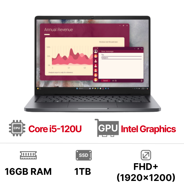 Laptop Dell Pro 14 PC14250 71076111 (i5-120U| 16GB| 1TB SSD| 14 inch FHD+| Win11)