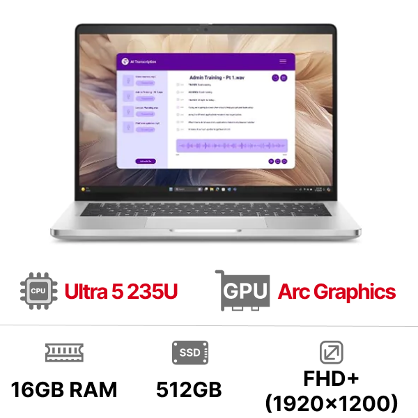 Laptop Dell Pro 14 Plus PB14250 PB14250-235U-16512W (Ultra 5 235U|16GB|512GB|OB|14 inch FHD+|Win11)