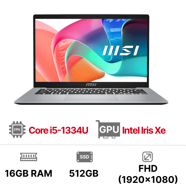 Laptop MSI Modern 14 F13MG-466VN (i5-1334U| 16GB| 512GB| OB| 14 FHD| Win11)