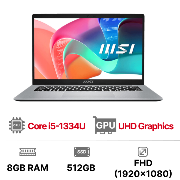 Laptop MSI Modern 14 F13MG-466VN 8GB (i5-1334U| 8GB| 512GB| OB| 14 FHD| Win11)