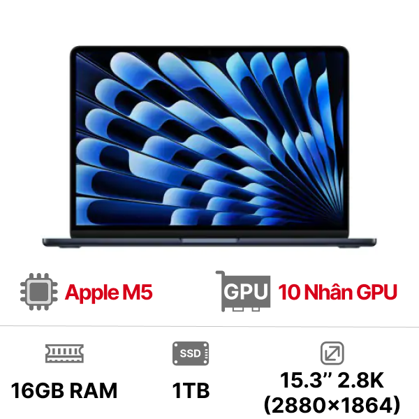 MacBook Air M5 2026 15 inch 10CPU 10GPU 16GB 1TB