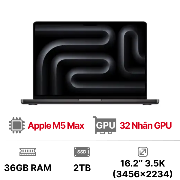 MacBook Pro M5 Max 2026 16 inch 18CPU 32GPU 36GB 2TB