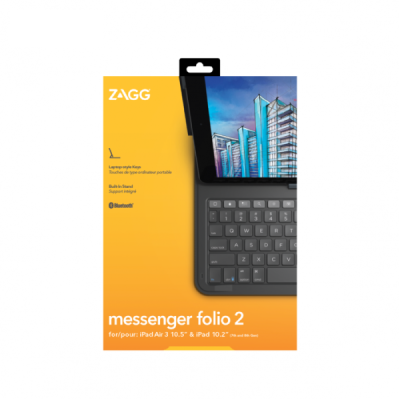 Ốp lưng kèm bàn phím iPad 10.2 inch/10.5 inch ZAGG Messenger Folio 2