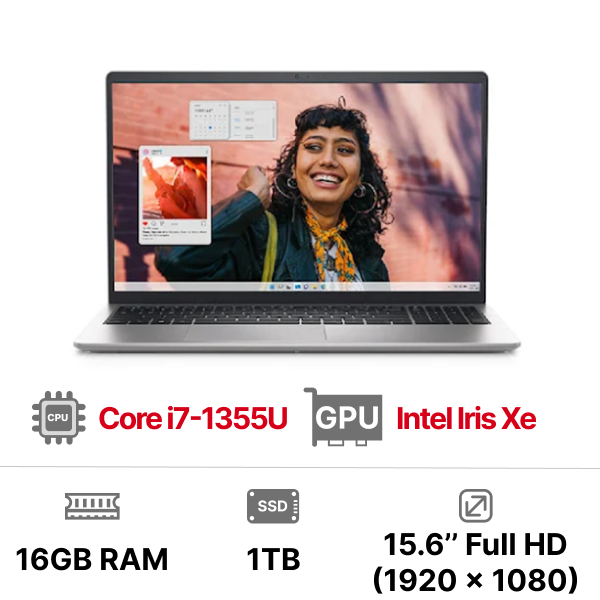 Laptop Dell Inspiron 15 3530 P16WD i7-1355U| 16GB| 1TB| OB| 15.6 FHD| Win11+Office