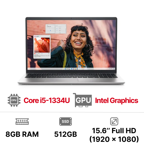 Laptop Dell Inspiron 15 3530 P16WD1 i5-1334U| 8GB| 512GB| 15.6 FHD| OB| Win11+Office