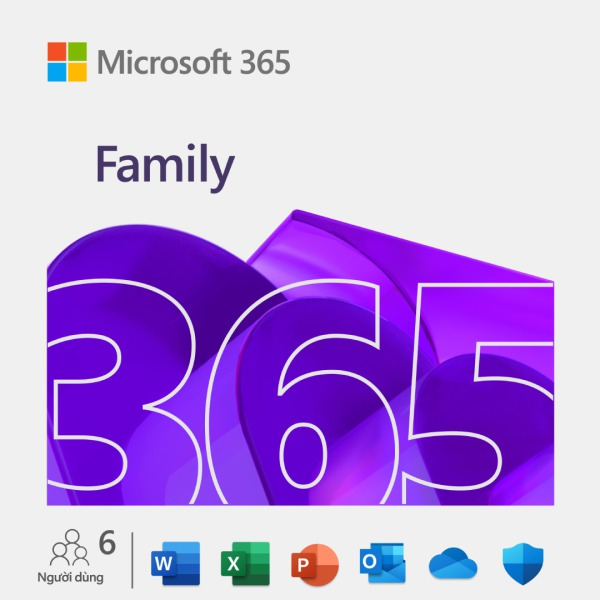 Phần mềm Microsoft 365 Family AI Copilot (Tối đa 6 người) | 12 tháng | 1 TB OneDrive người 5 thiết bị (Bản key điện tử)