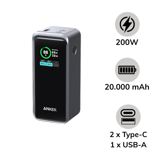 Pin dự phòng sạc nhanh Anker Prime 20.000 mAh 200W